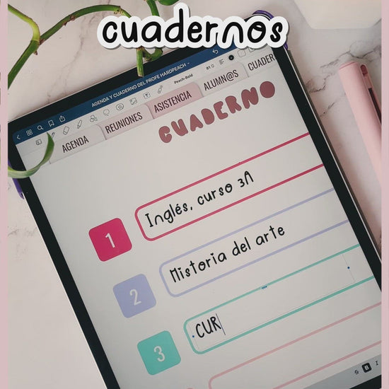 Teacher planner digital con cuaderno del profesor