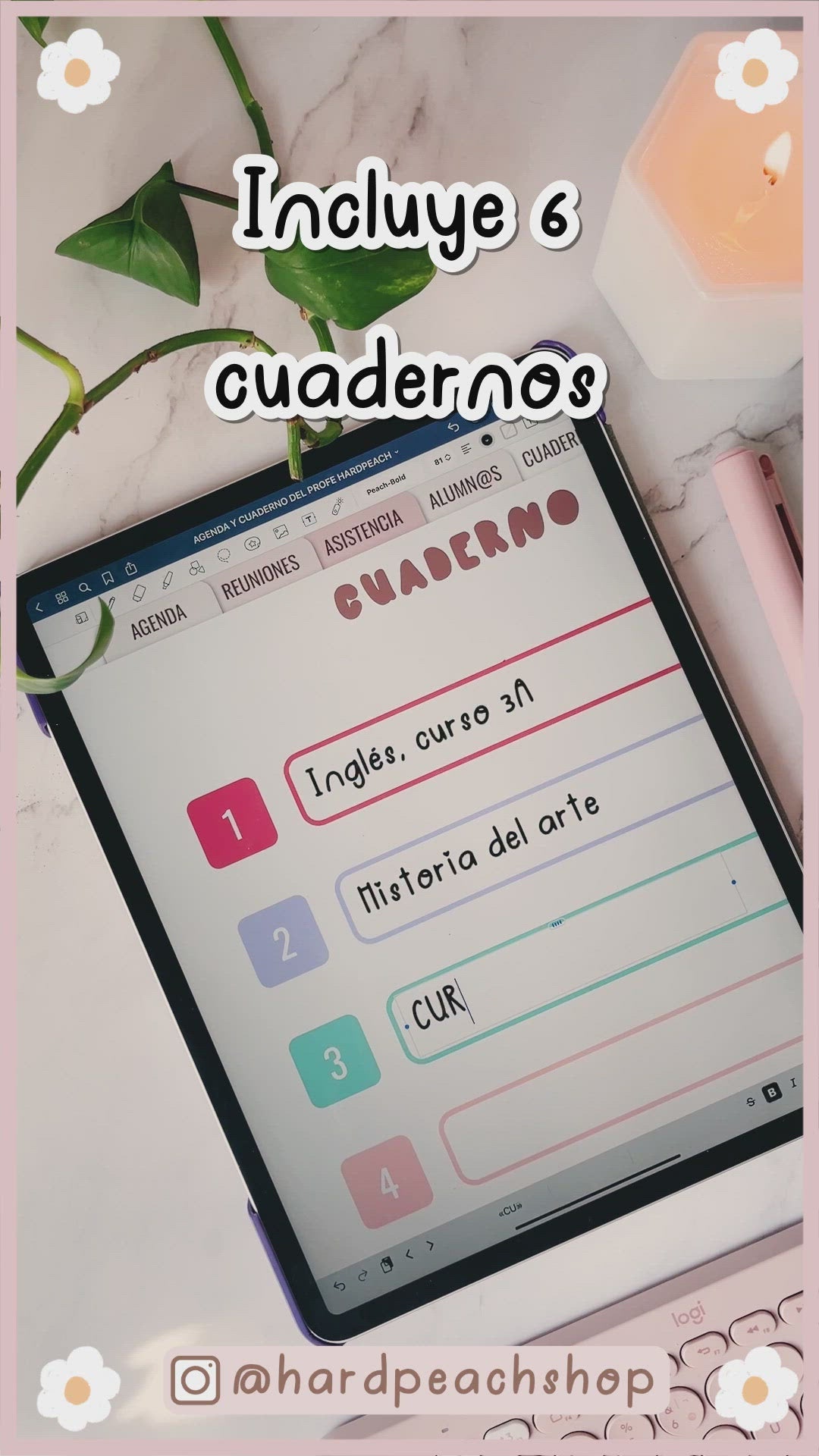Teacher planner digital con cuaderno del profesor