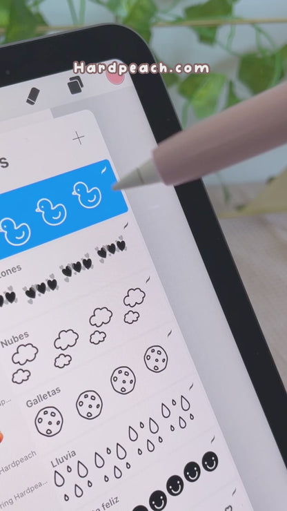 PINCELES DE SELLOS PARA PROCREATE. Perfectos para ilustraciones y proyectos creativos