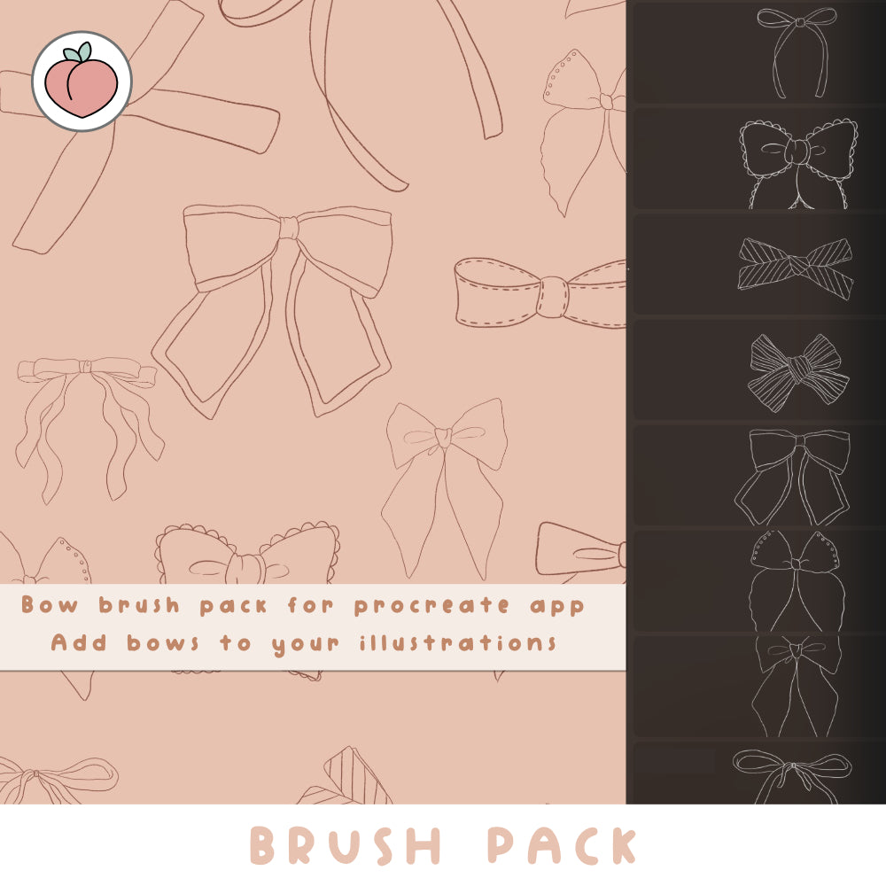 KAWAII BOW BRUSH PACK FOR PROCREATE