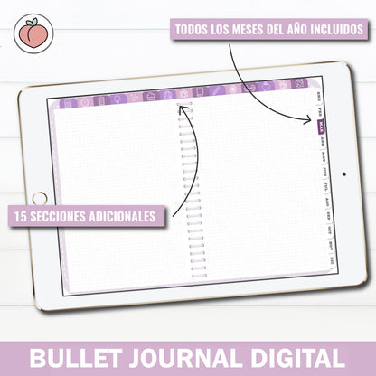 BULLET JOURNAL - EDICIÓN LAVANDA  | CREA TU AGENDA DIGITAL, PLANIFICADOR DIGITAL...