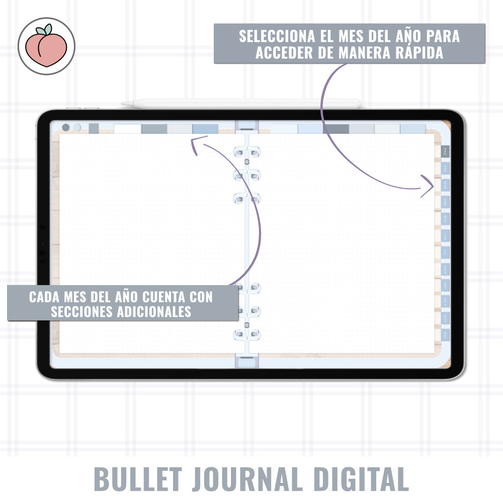 BULLET JOURNAL DIGITAL - EDICIÓN SEA GLASS | CREA TU AGENDA DIGITAL, PLANIFICADOR DIGITAL... CURSO Y STICKERS INCLUIDOS
