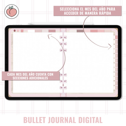 BULLET JOURNAL DIGITAL - EDICIÓN STRAWBERRY CREAM | CREA TU AGENDA DIGITAL, PLANIFICADOR DIGITAL... CURSO Y STICKERS INCLUIDOS