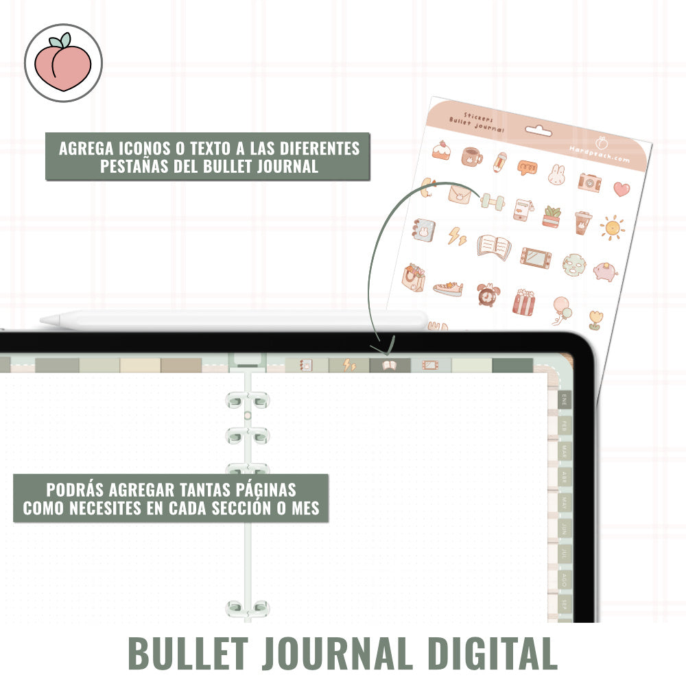 BULLET JOURNAL DIGITAL - EDICIÓN MIDNIGHT MINT | CREA TU AGENDA DIGITAL, PLANIFICADOR DIGITAL... CURSO Y STICKERS INCLUIDOS