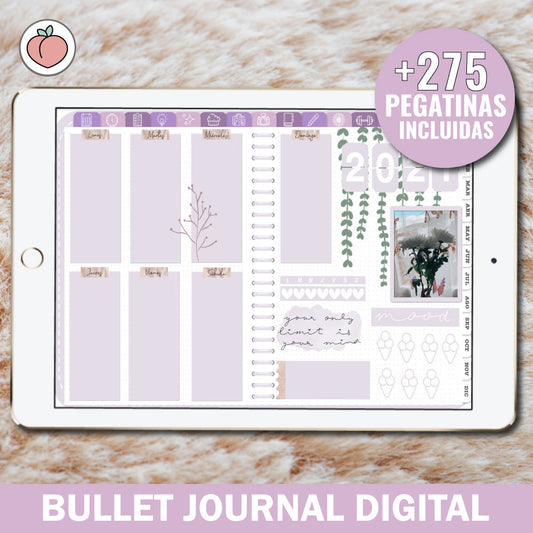 BULLET JOURNAL - EDICIÓN LAVANDA  | CREA TU AGENDA DIGITAL, PLANIFICADOR DIGITAL...