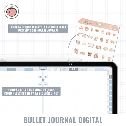 BULLET JOURNAL DIGITAL - EDICIÓN SEA GLASS | CREA TU AGENDA DIGITAL, PLANIFICADOR DIGITAL... CURSO Y STICKERS INCLUIDOS