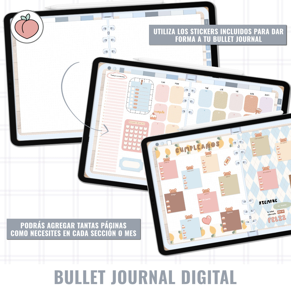 BULLET JOURNAL DIGITAL - EDICIÓN SEA GLASS | CREA TU AGENDA DIGITAL, PLANIFICADOR DIGITAL... CURSO Y STICKERS INCLUIDOS