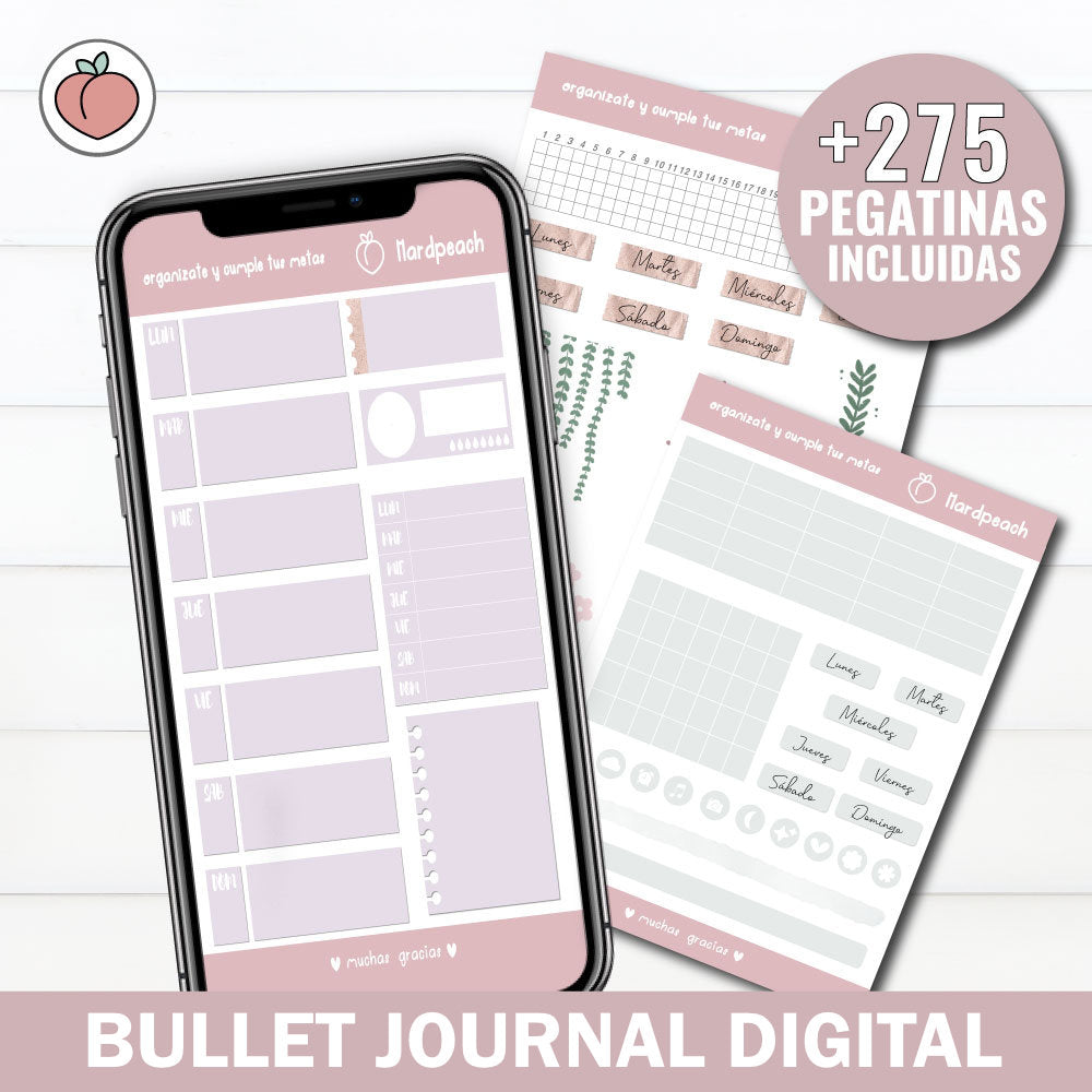 BULLET JOURNAL - EDICIÓN PERLA  | CREA TU AGENDA DIGITAL, PLANIFICADOR DIGITAL...