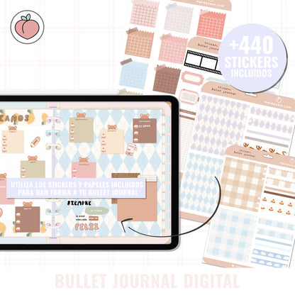 BULLET JOURNAL DIGITAL - EDICIÓN CANDY CAKE  | CREA TU AGENDA DIGITAL, PLANIFICADOR DIGITAL... | CURSO Y STICKERS INCLUIDOS
