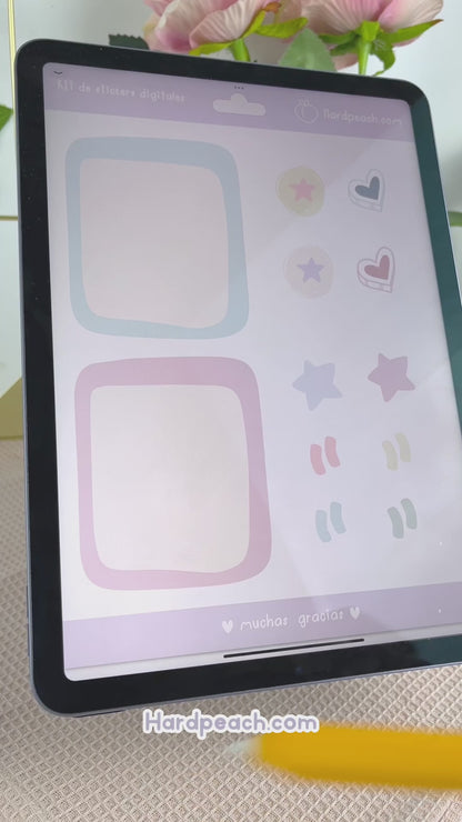 KIT PARA ESTUDIANTES Y APUNTES PERFECTOS: Colección de stickers digitales para planificar y mejorar tus apuntes y anotaciones