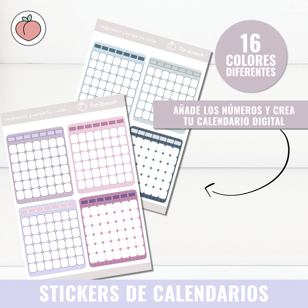STICKERS DE CALENDARIOS – HardPeach