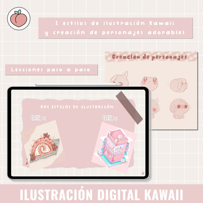 KAWAII DIGITAL ILLUSTRATION AND CHARACTER CREATION: STEP-BY-STEP COURSE AND BRUSHES | Spanish audio