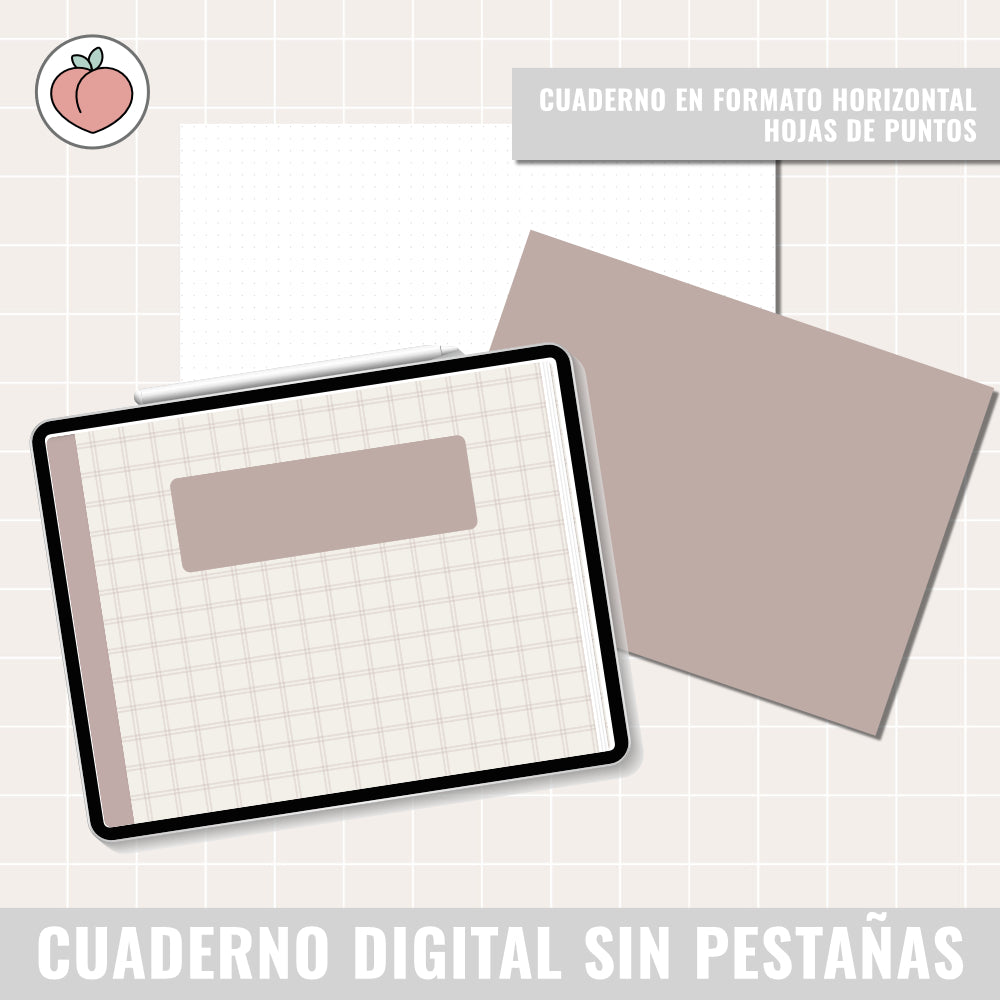 CUADERNO DIGITAL HORIZONTAL SIN PESTAÑAS | HOJAS DE PUNTOS