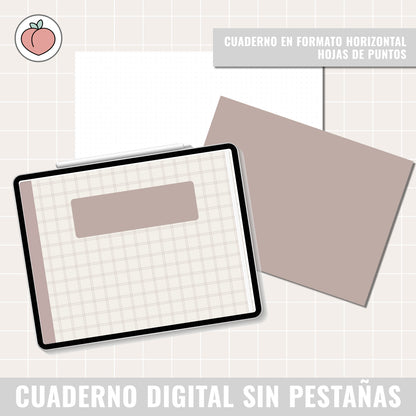 CUADERNO DIGITAL HORIZONTAL SIN PESTAÑAS | HOJAS DE PUNTOS