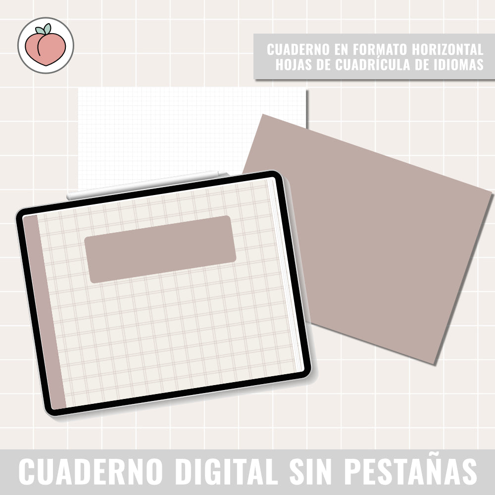 CUADERNO DIGITAL HORIZONTAL SIN PESTAÑAS | CUADRÍCULA DE IDIOMAS