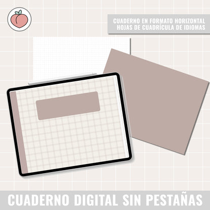 CUADERNO DIGITAL HORIZONTAL SIN PESTAÑAS | CUADRÍCULA DE IDIOMAS