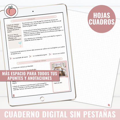 CUADERNO DIGITAL SIN PESTAÑAS | HOJAS DE CUADROS