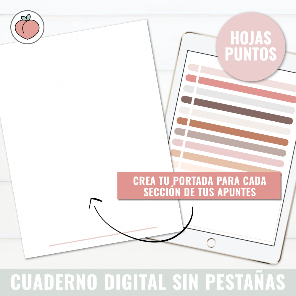 CUADERNO DIGITAL SIN PESTAÑAS | HOJAS DE PUNTOS