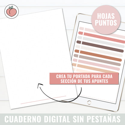 CUADERNO DIGITAL SIN PESTAÑAS | HOJAS DE PUNTOS