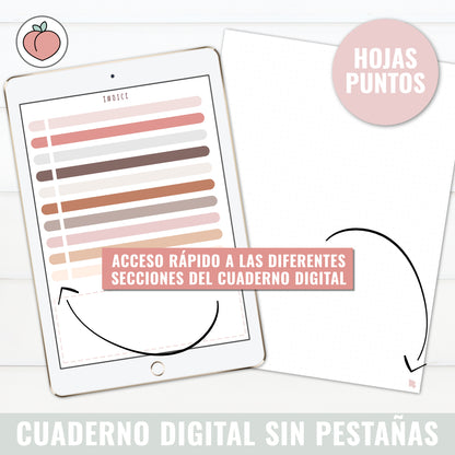 CUADERNO DIGITAL SIN PESTAÑAS | HOJAS DE PUNTOS