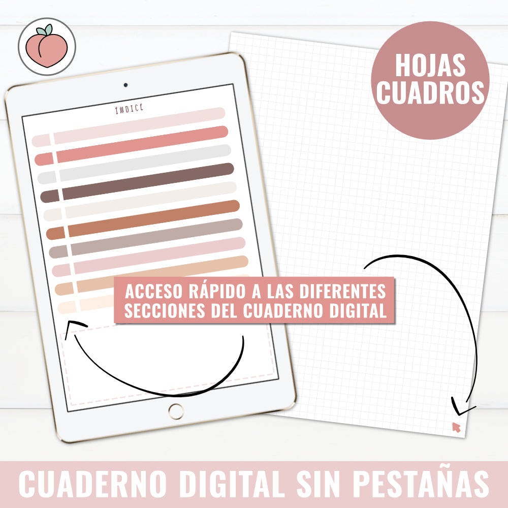 CUADERNO DIGITAL SIN PESTAÑAS | HOJAS DE CUADROS