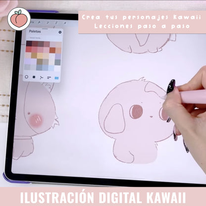 KAWAII DIGITAL ILLUSTRATION AND CHARACTER CREATION: STEP-BY-STEP COURSE AND BRUSHES | Spanish audio