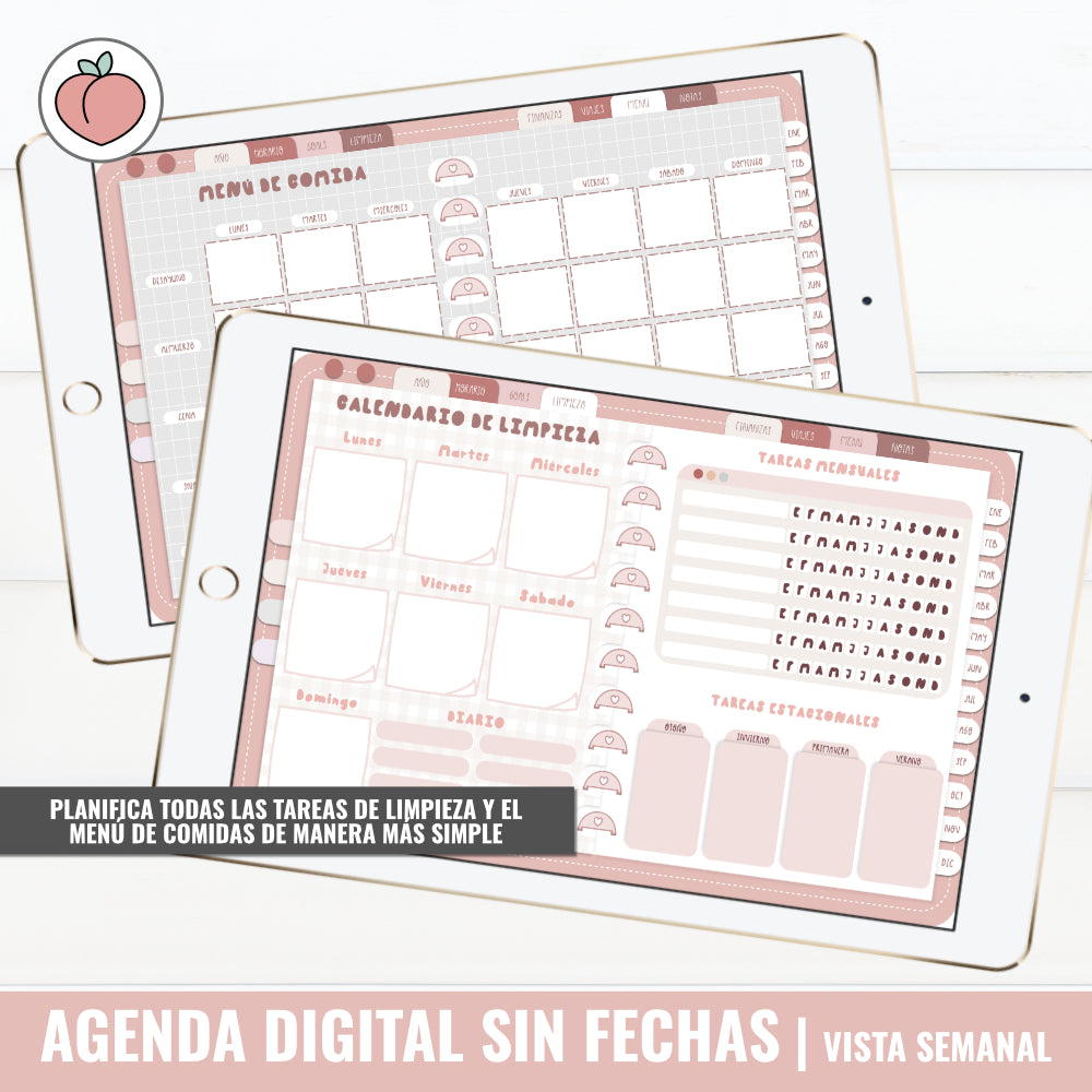 AGENDA DIGITAL SIN FECHAS | VISTA SEMANAL