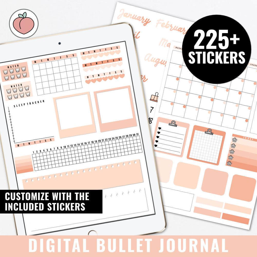 DIGITAL BULLET JOURNAL | PEACH EDITION