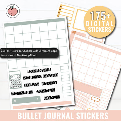 BULLET JOURNAL STICKERS - Versión en inglés