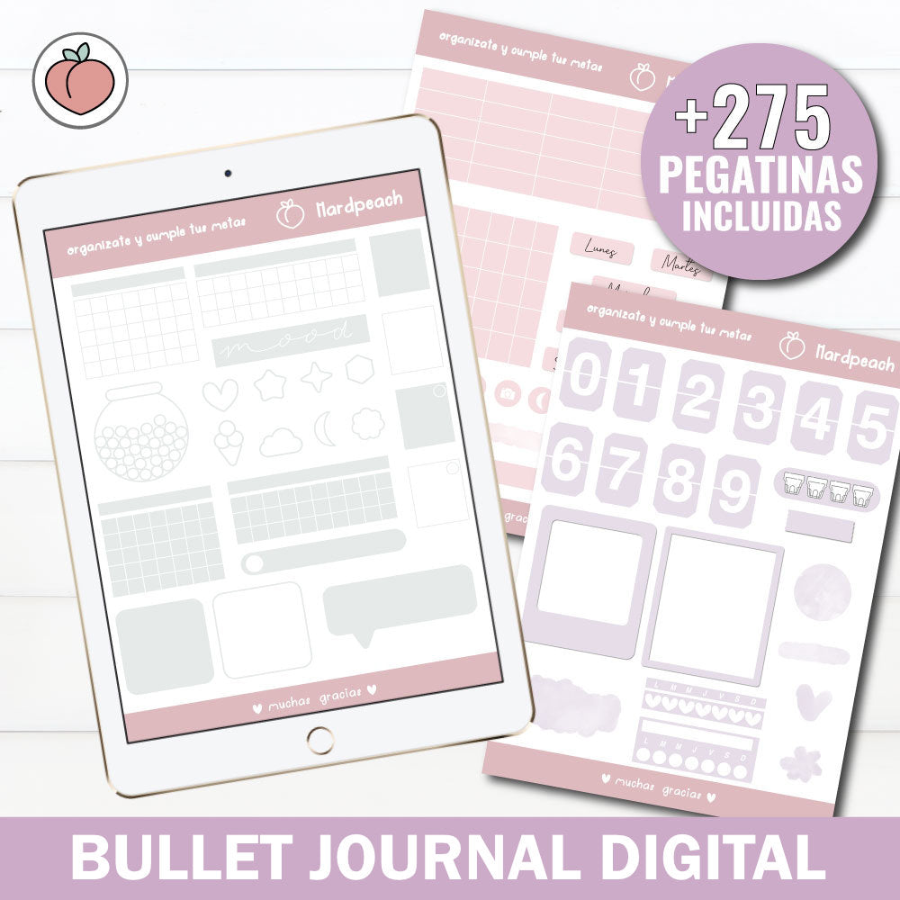 BULLET JOURNAL - EDICIÓN LAVANDA  | CREA TU AGENDA DIGITAL, PLANIFICADOR DIGITAL...