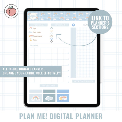 PLAN ME! BLUE CLOUDS | DIGITAL PLANNER 