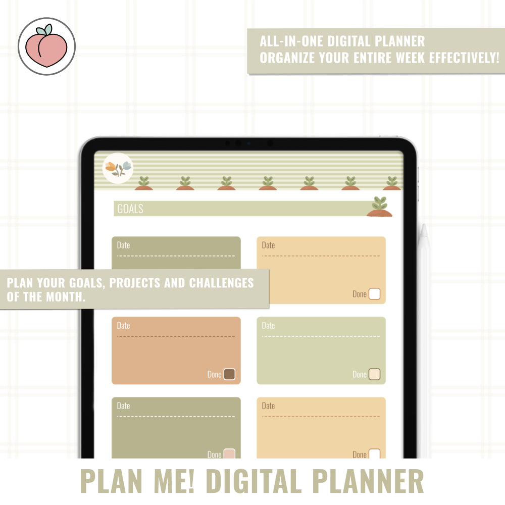 PLAN ME! GREEN GARDEN | DIGITAL PLANNER 