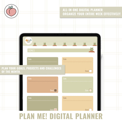PLAN ME! GREEN GARDEN | DIGITAL PLANNER 