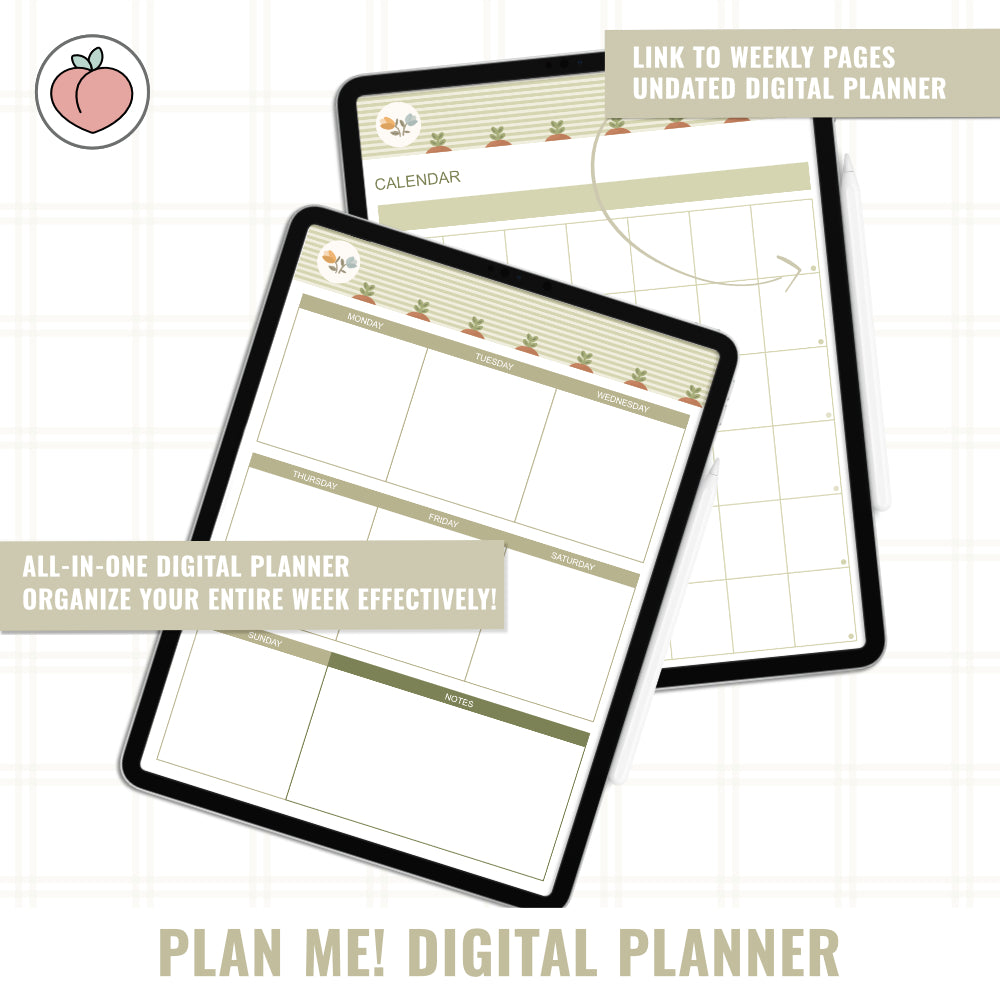 PLAN ME! GREEN GARDEN | DIGITAL PLANNER 