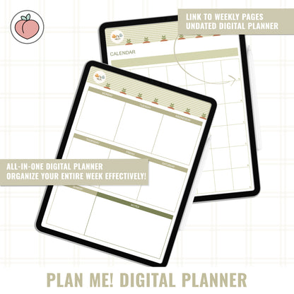 PLAN ME! GREEN GARDEN | DIGITAL PLANNER 