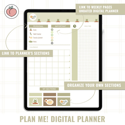 PLAN ME! GREEN GARDEN | DIGITAL PLANNER 