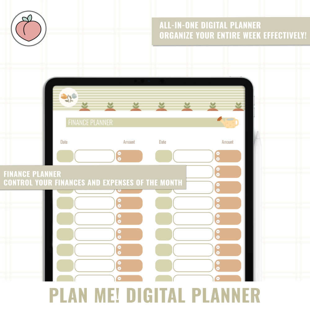 PLAN ME! GREEN GARDEN | DIGITAL PLANNER 