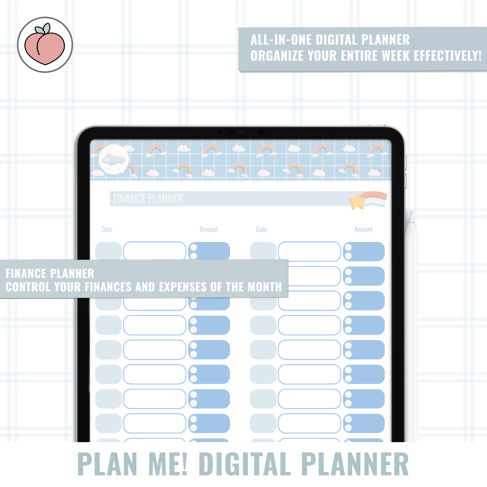 PLAN ME! BLUE CLOUDS | DIGITAL PLANNER 