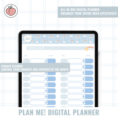 PLAN ME! BLUE CLOUDS | DIGITAL PLANNER 