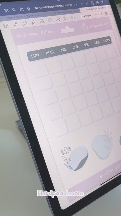 KIT DE PLANIFICACIÓN DIGITAL: Colección de stickers digitales para planificar y personalizar agendas, cuadernos, journal y diarios