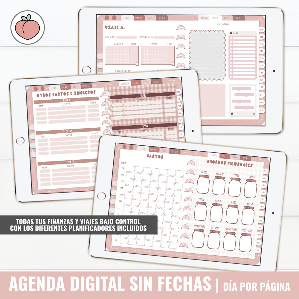 DIGITAL PLANNER UNDATED | DAY PER PAGE - Spanish version