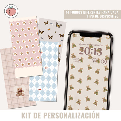 KIT DE PERSONALIZACIÓN | ESTILO REALISTA DE FONDOS E ICONOS PARA APPS