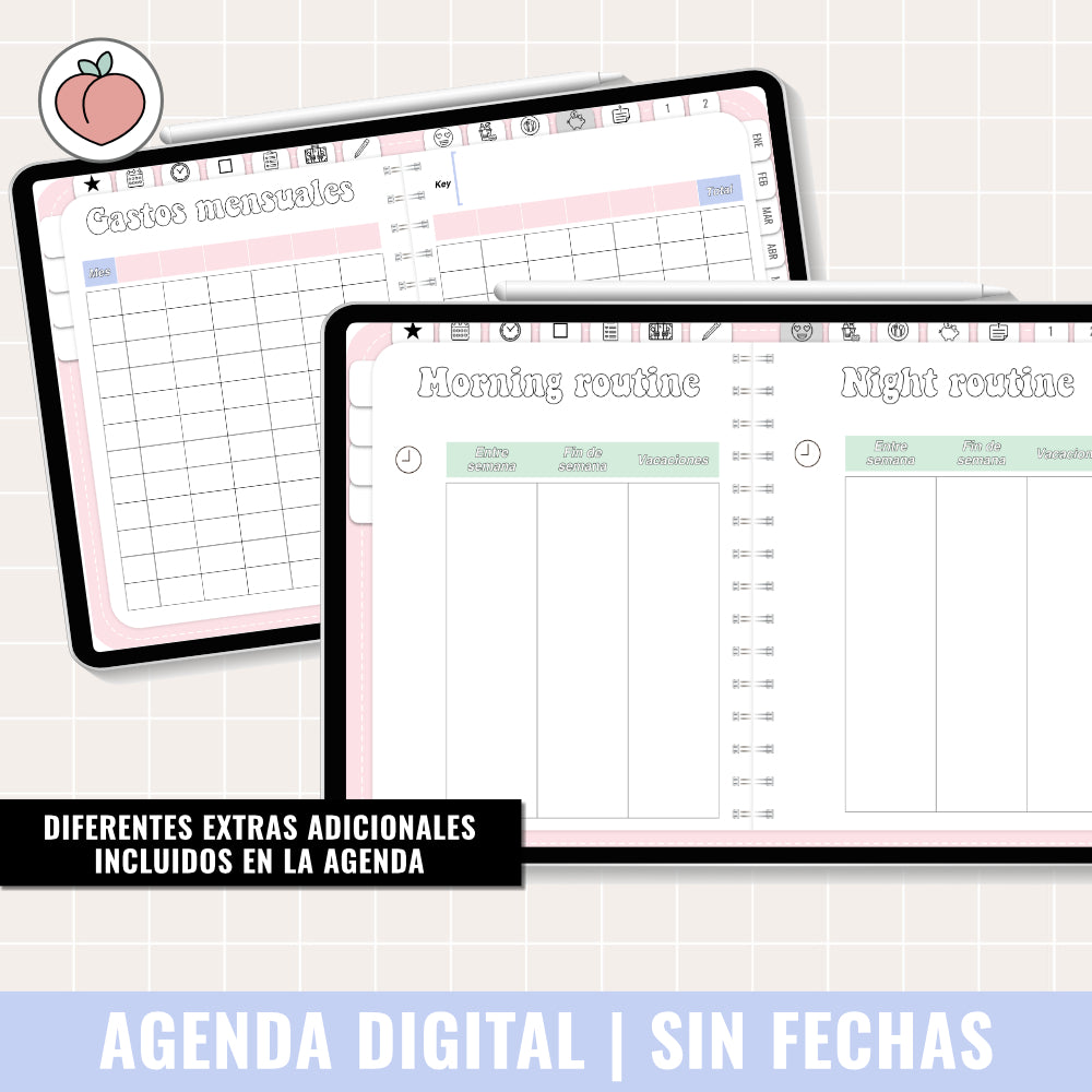DIGITAL PLANNER UNDATED | DAY PER PAGE - Spanish version