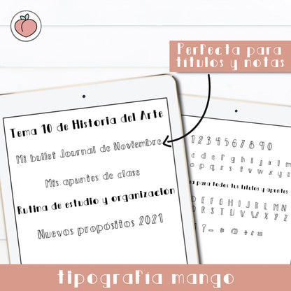 TIPOGRAFÍA MANGO | TRAZOS RECTOS Y MODERNOS PARA TÍTULOS Y ENCABEZADOS