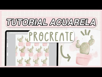 ACUARELA DIGITAL EN PROCREATE: CURSO COMPLETO PASO A PASO PARA PRINCIPIANTES Y AVANZADOS, PINCELES + RECURSOS INCLUIDOS
