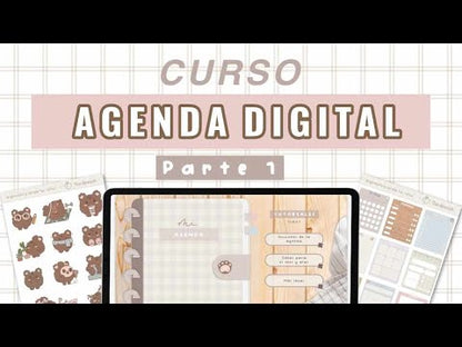 AGENDA DIGITAL SIN FECHAS Y REUTILIZABLE: agenda vista día con stickers y extras para organizar tus planes y proyectos