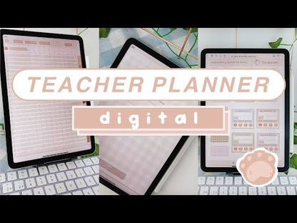 AGENDA DIGITAL DOCENTE y cuaderno del profesor: Agenda sin fechas y reutilizable. Incluye stickers, pizarras digitales y tutoriales