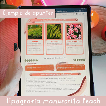 TIPOGRAFÍA MANUSCRITA PEACH  | FUENTE ESCRITA A MANO
