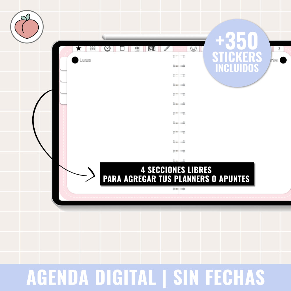 DIGITAL PLANNER UNDATED | DAY PER PAGE - Spanish version