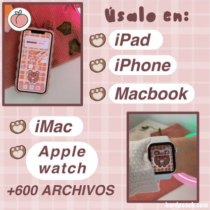 KIT DE PERSONALIZACIÓN PRO OSITO PEACHY | FONDOS, ICONOS DE APPS, WIDGETS Y RECURSOS EXTRA